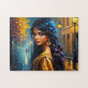 Indian Motives, Digital Modern, Colorfully Jigsaw Puzzle