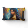 Indian Motives, Digital Modern, Colorfully Lumbar Pillow