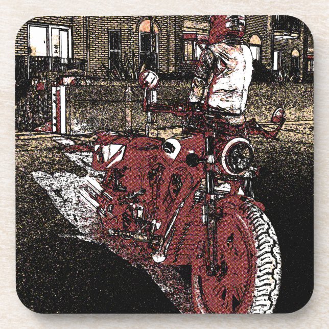 Indian MotorBike  Beverage Coaster (Front)