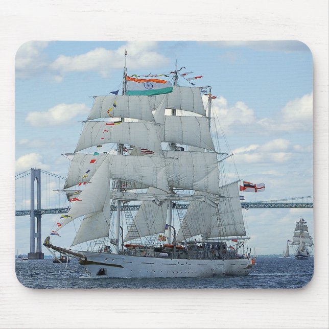 Indian Navy sail training ship Tarangini  Mouse Pad (Front)
