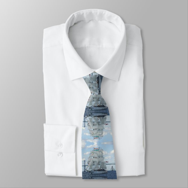 Indian Navy sail training ship Tarangini  Neck Tie (Tied)