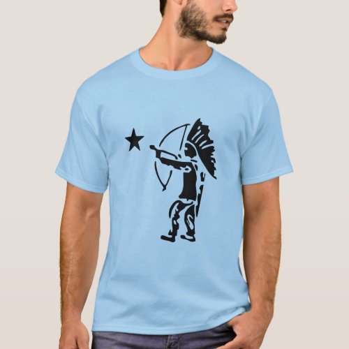 Indian North Star Bow and Arrow Pop Art  T_Shirt