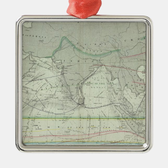 Indian Ocean 2 Metal Ornament (Front)