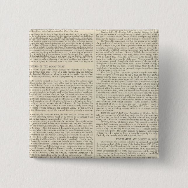 Indian Ocean continued Button (Front)