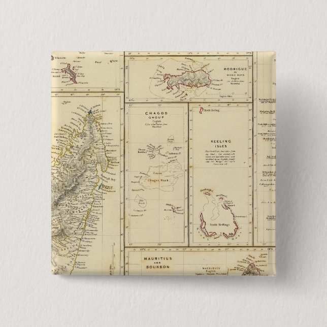 Indian Ocean Islands Button (Front)