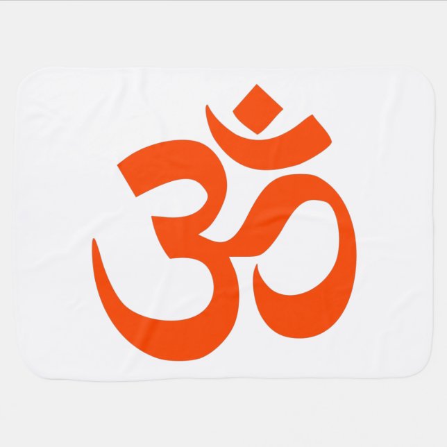 Indian Om Symbol Baby Blanket (Horizontal)