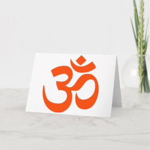 Indian Om Symbol Card