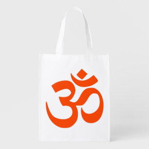 Indian Om Symbol Grocery Bag