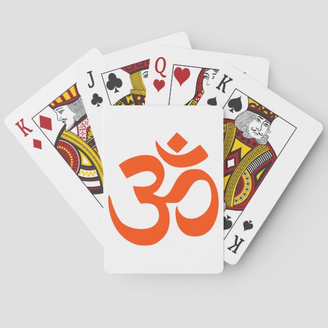 Indian Om Symbol Poker Cards (Back)