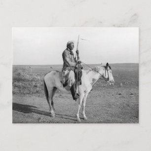 Indian on Horseback, 1907 Postcard