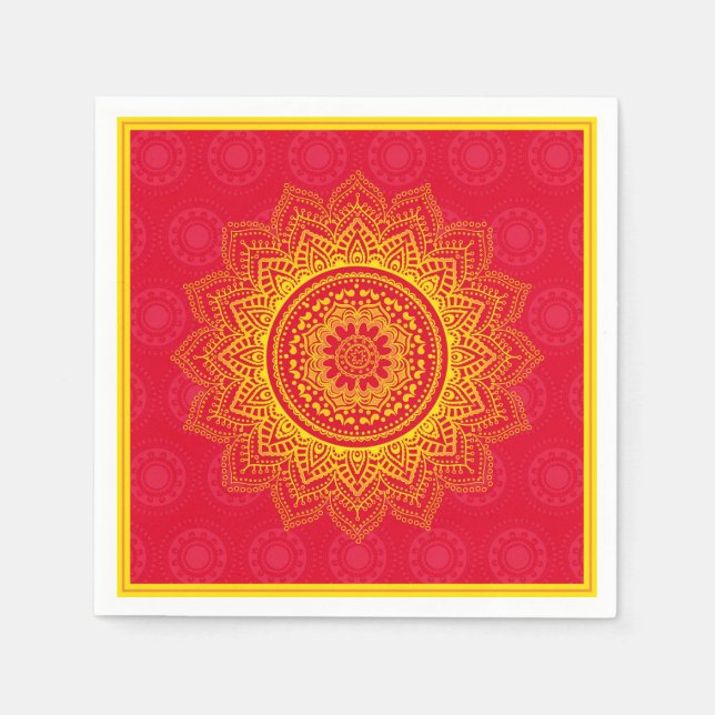 Indian ornament paper napkins (Front)