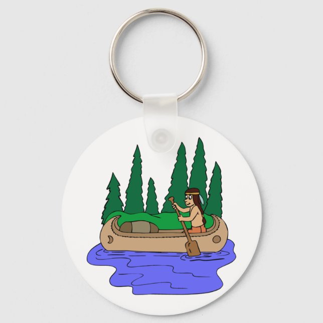 Indian Paddles Canoe Keychain (Front)
