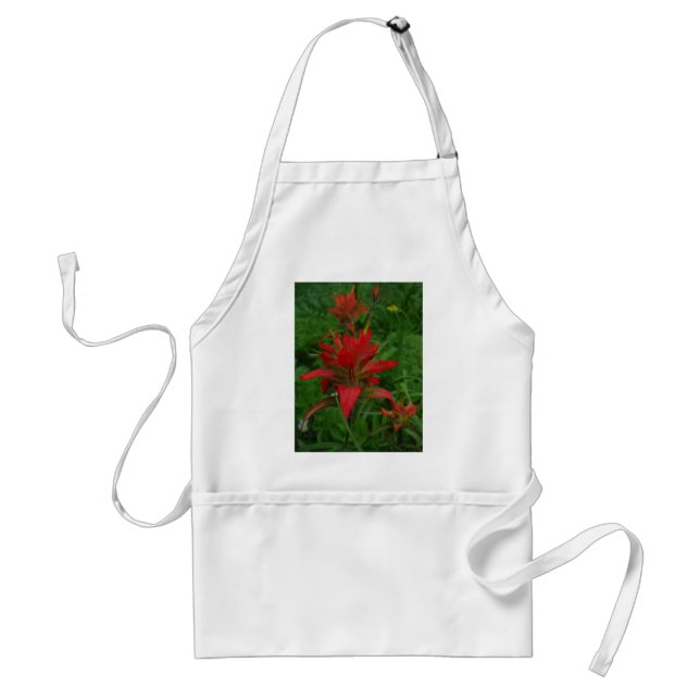 Indian paint brush adult apron (Front)