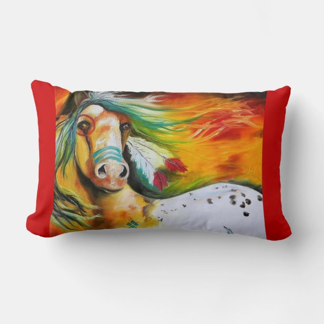 Indian Paint Lumbar Pillow (Front)