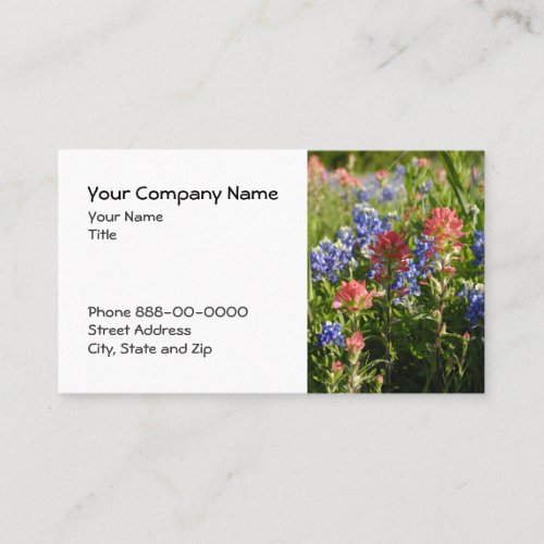 Indian Paintbrush Bluebonnet Business Card