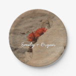 Indian Paintbrush in Rocks at Zion Paper Plates