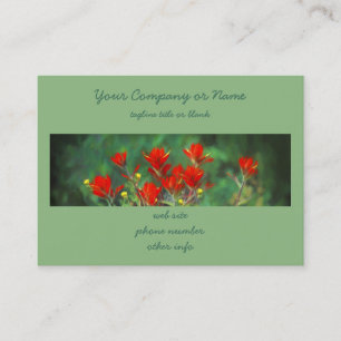 Indian Paintbrush Painting - Original Flower Art Business Card