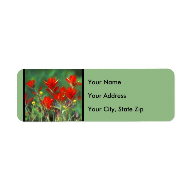 Indian Paintbrush Painting - Original Flower Art Label (Front)