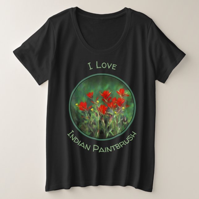 Indian Paintbrush Painting - Original Flower Art Plus Size T-Shirt (Design Front)