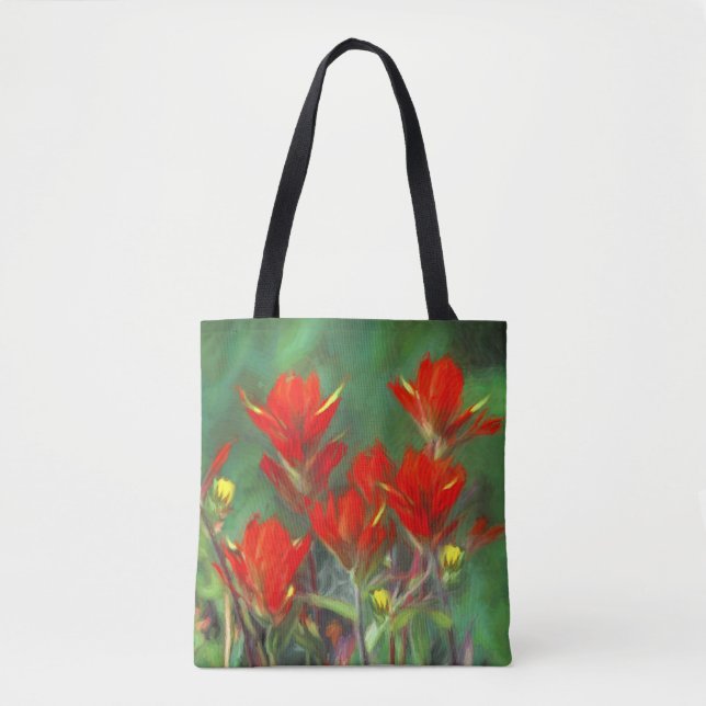 Indian Paintbrush Painting - Original Flower Art Tote Bag (Front)