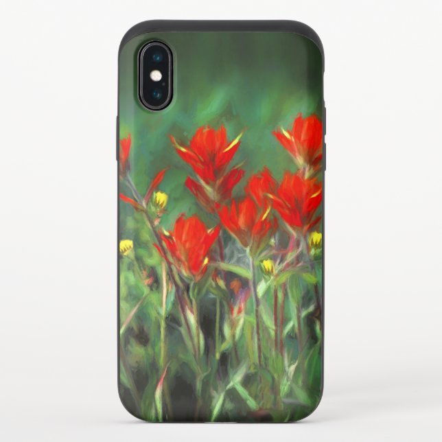 Indian Paintbrush Painting - Original Flower Art Uncommon iPhone Case (Back)