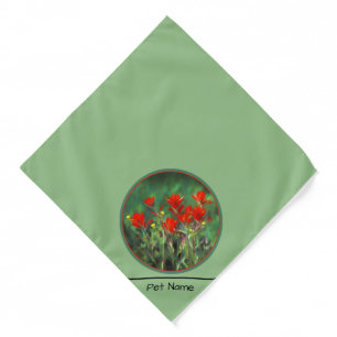 Indian Paintbrush Painting Original Wildflower Art Bandana