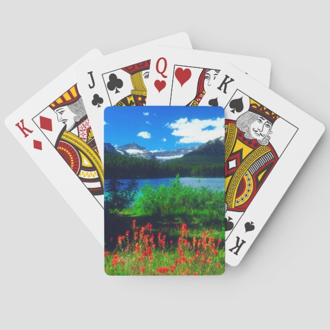 Indian Paintbrush Wildflowers Poker Cards (Back)