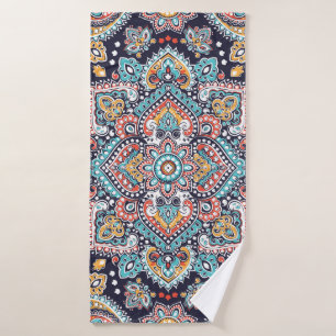 Indian Paisley: Ethnic Mandala Pattern Bath Towel