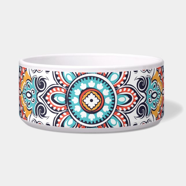 Indian Paisley: Ethnic Mandala Pattern Bowl (Front)