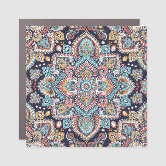 Indian Paisley: Ethnic Mandala Pattern Car Magnet