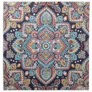 Indian Paisley: Ethnic Mandala Pattern Cloth Napkin