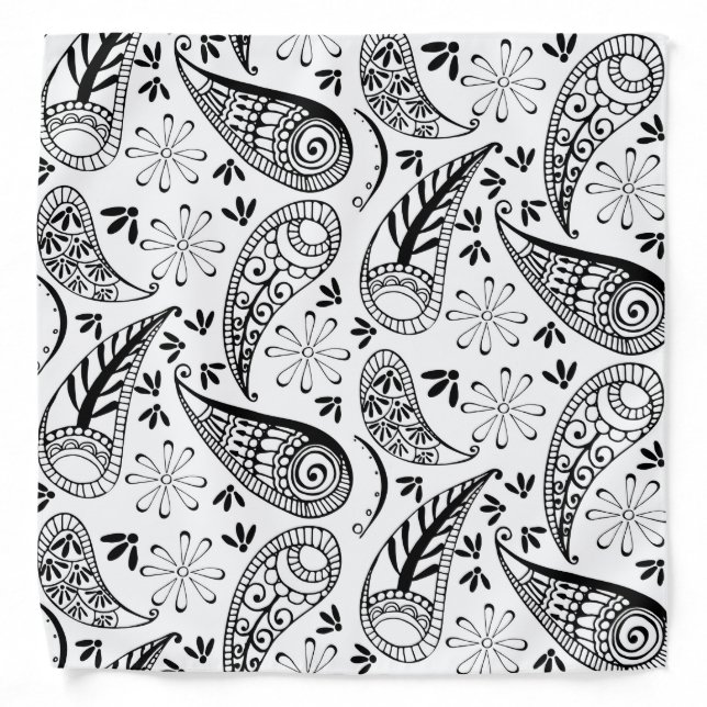 Indian Paisley Pattern Mankolam Bandana (Front)