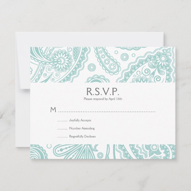 Indian Paisley Response Card (Front)