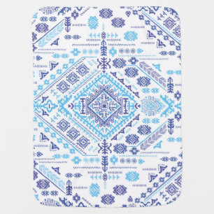 Indian paisley rug, ethnic mandala pattern. baby blanket
