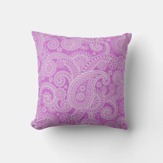 Indian Paisley Throw Pillow