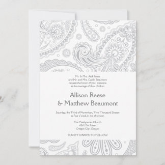 Indian Paisley Wedding Invitation