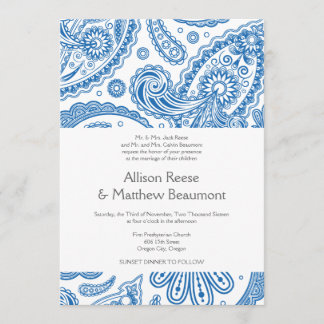 Indian Paisley Wedding Invitation