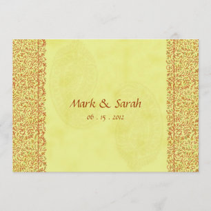 Indian Paisley Wedding Invitation