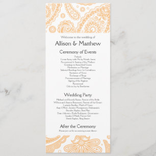 Indian Paisley Wedding Program