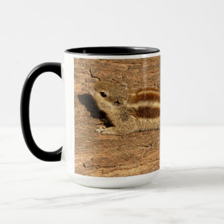 Indian Palm Squirrel on a Tree Trunk Mug