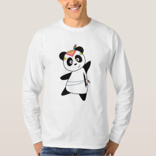 Indian Panda Bear Fashing Teddy Feather Cute T-Shirt
