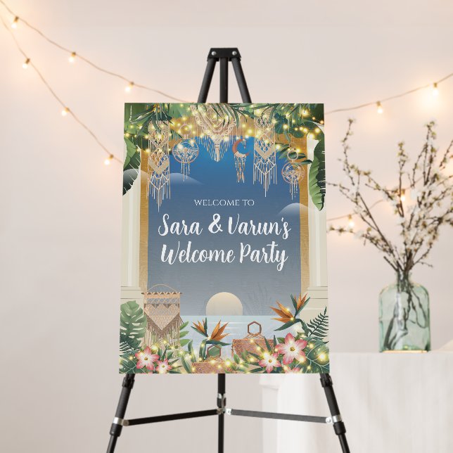 Indian Party signs Indian Wedding Party Welcome (In Situ (Stand))