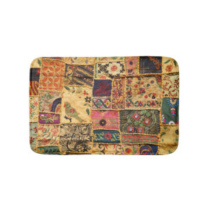 Indian Patchwork: Hampi Market Cloth. Bath Mat