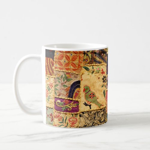Indian Patchwork Hampi Market Cloth Coffee Mug
