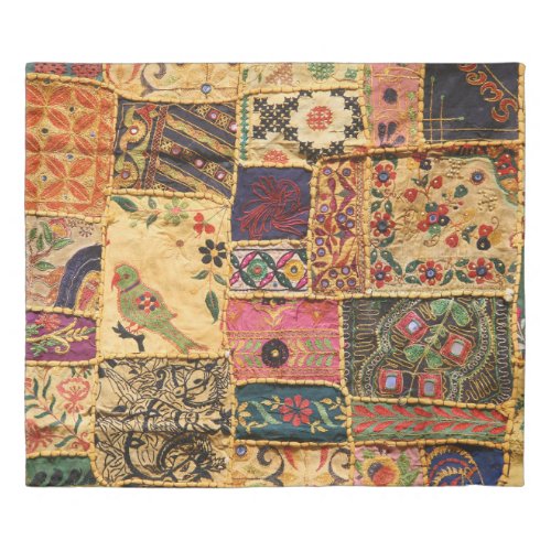 Indian Patchwork Hampi Market Cloth Duvet Cover