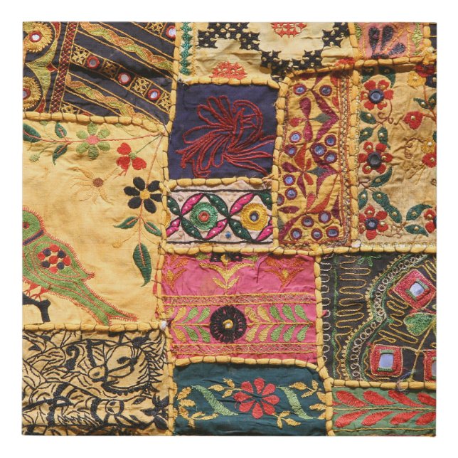 Indian Patchwork: Hampi Market Cloth. Faux Canvas Print (Front)