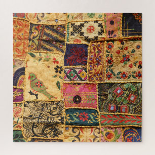 Indian Patchwork: Hampi Market Cloth. Jigsaw Puzzle