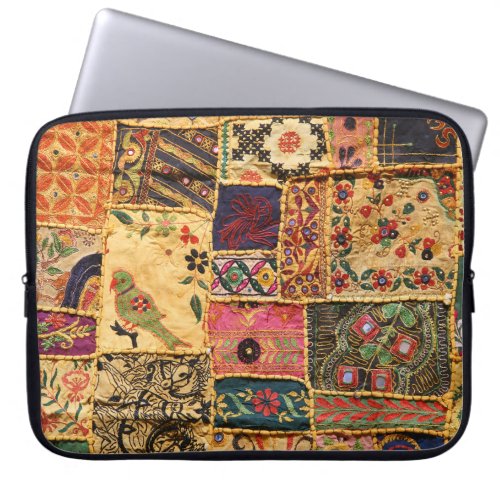 Indian Patchwork Hampi Market Cloth Laptop Sleeve