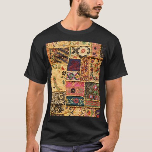 Indian Patchwork Hampi Market Cloth T_Shirt