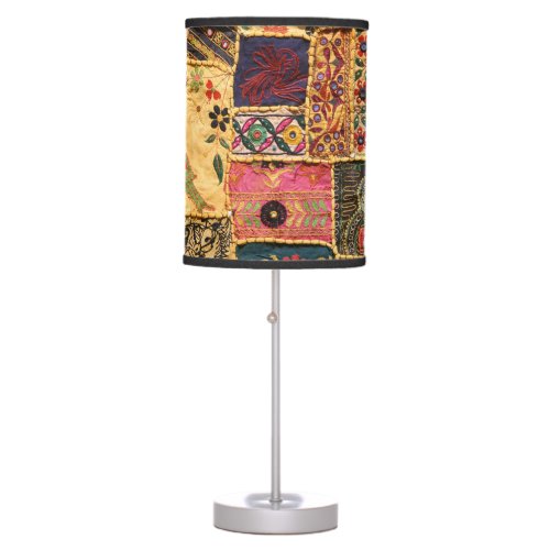 Indian Patchwork Hampi Market Cloth Table Lamp